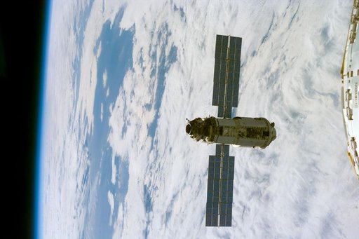View of the FGB prior to rendezvous and grapple