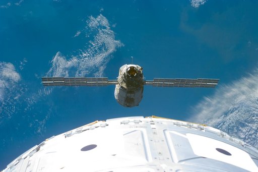 View of the FGB prior to rendezvous and grapple