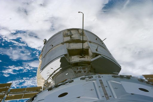 View of the FGB after rendezvous and grapple