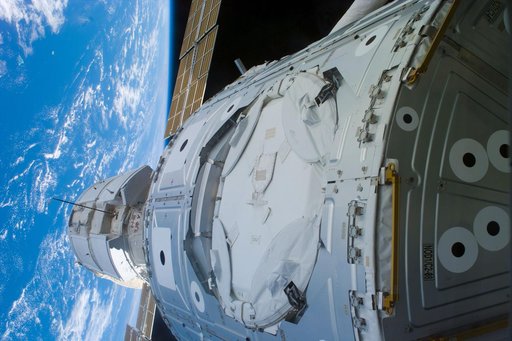 View of the FGB after rendezvous and grapple