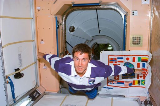 Krikalev in the FGB/Zarya module
