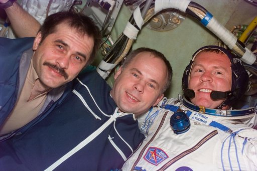 New Mir 24 crew members on the Mir Space Station
