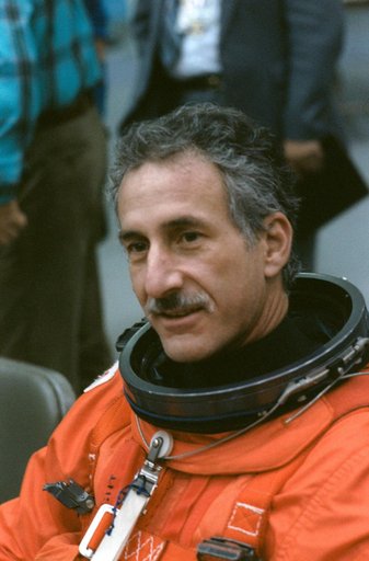 STS-35 Mission Specialist (MS) Hoffman during egress training at JSC