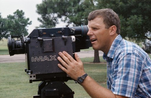 STS-42 Pilot Oswald uses the IMAX camera system (ICS) during JSC training