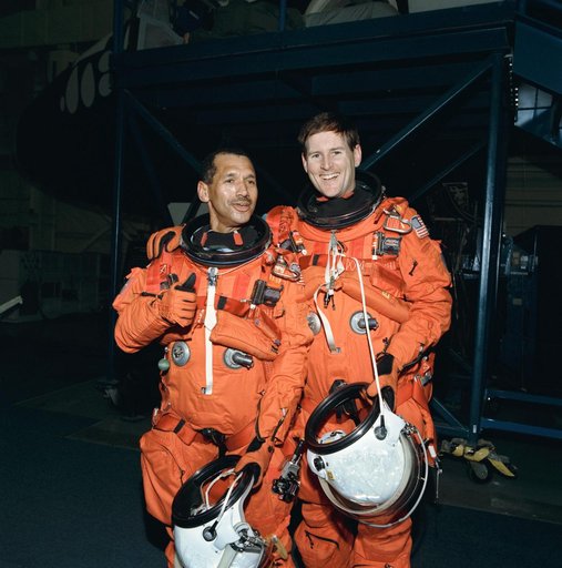 STS-60 crew during egress training
