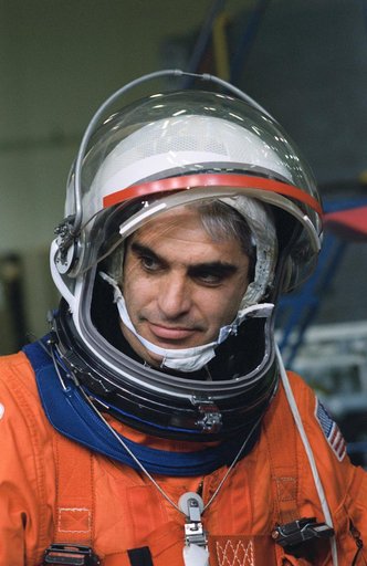 STS-59 crewmembers during bailout training in WETF