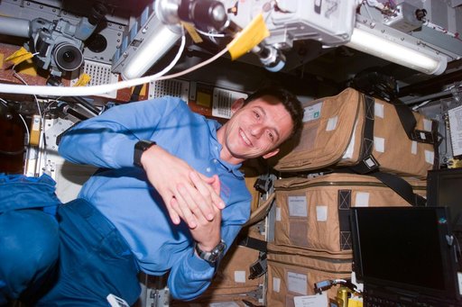 Duque in the Spacehab module