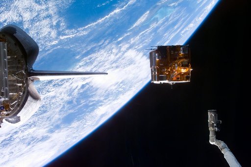 Various views of the SPARTAN 201-5 deployment