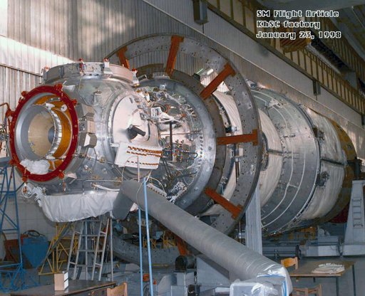 Art concept, line drawing and Service Module of the ISS