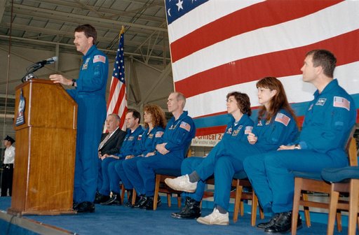 STS-96 crew return ceremony at Ellington Field, June 7, 1999