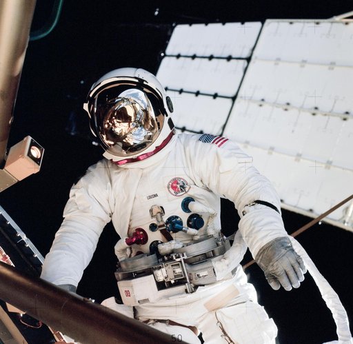 Astronaut Jack Lousma participates in EVA to deploy twin pole solar shield