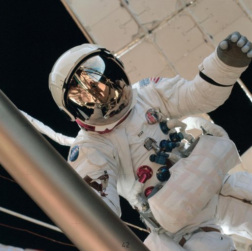 Astronaut Jack Lousma participates in EVA to deploy twin pole solar shield