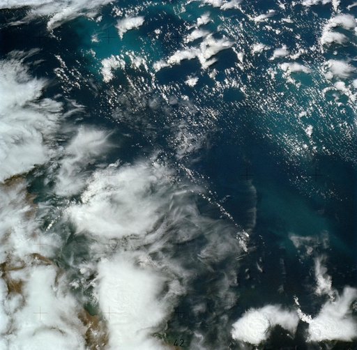 View of cold water eddies in Falkland Current off southern Argentina