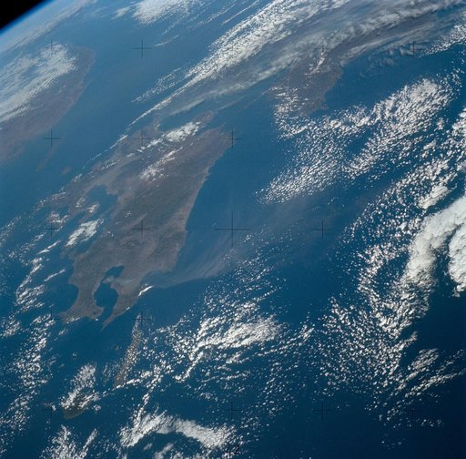 View of Island of Kyushu, Japan from Skylab
