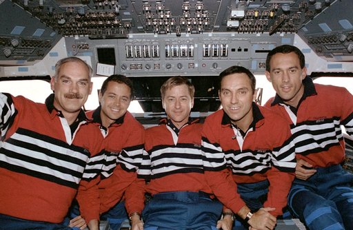 STS-51 onboard crew portrait