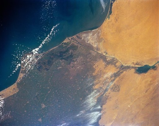 STS-56 Earth observation of the northeastern Nile Delta