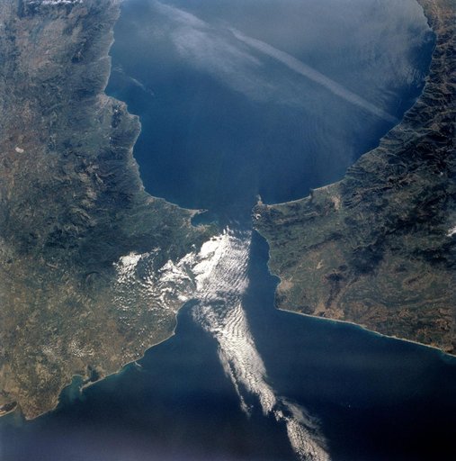 STS-56 Earth observation of the Strait of Gibraltar