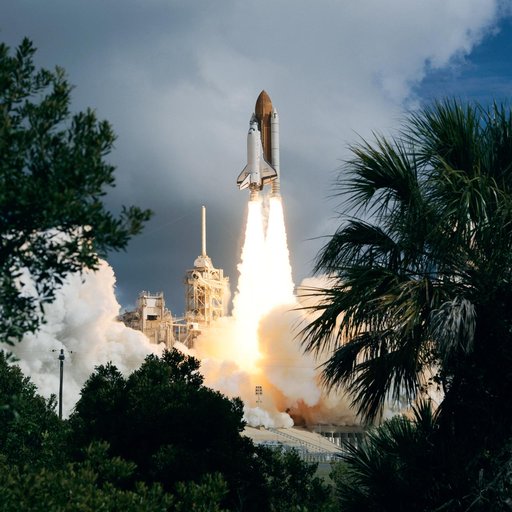 STS-57 Endeavour, OV-105, framed by Florida vegetation, lifts off from KSC LC