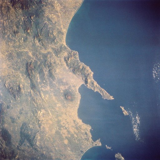 Mt. Vesuvius and Naples, Italy as seen from STS-58