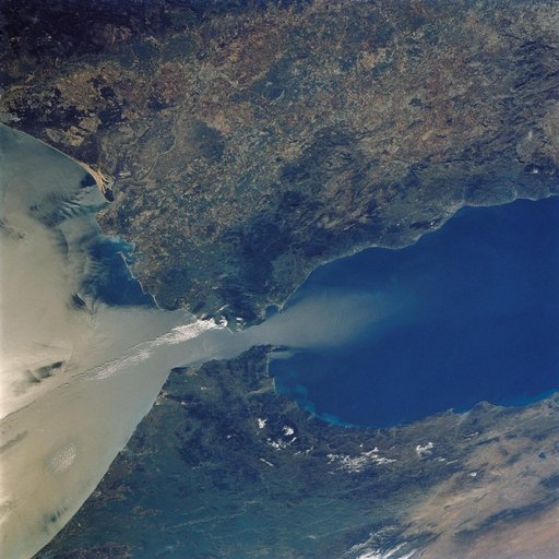 Strait of Gibraltar as seen from STS-60