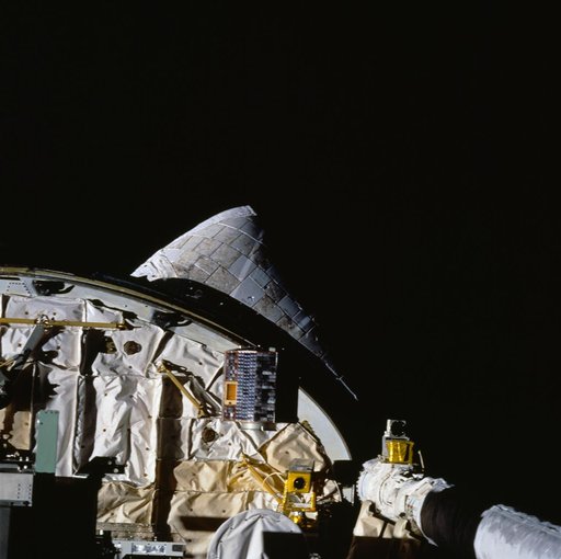 BREMSAT satellite launched from STS-60 Discovery cargo bay