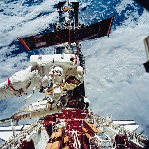 Astronaut Kathryn Thornton during second HST extravehicular activity