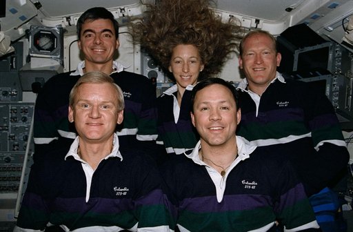 STS-62 onboard crew portrait