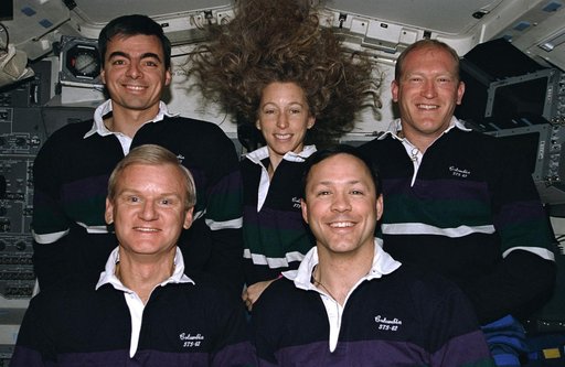 STS-62 onboard crew portrait