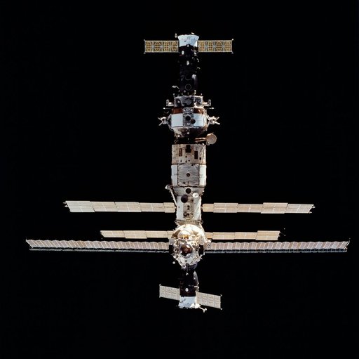 Mir space station as seen from STS-63 Discovery