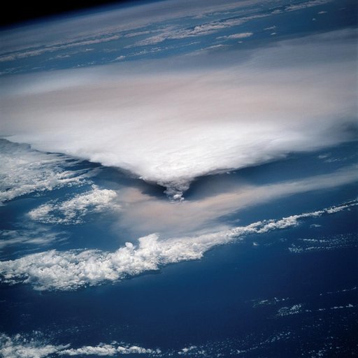 New Guinea volcano (Rabaul) as seen from STS-64