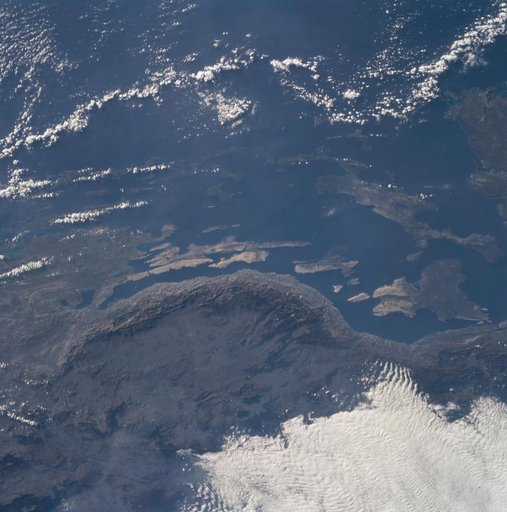 Dinaric Alps as seen from STS-66 Atlantis
