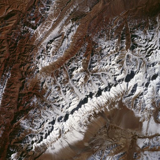 King Ata Tag Mountain Range, western China as seen by STS-66 Atlantis