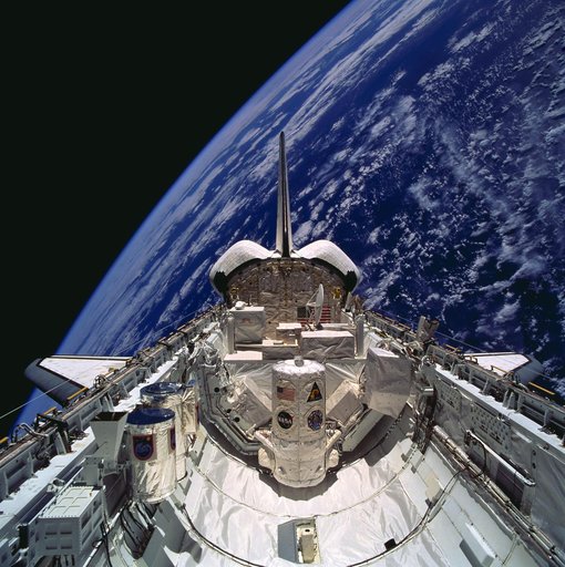 ATLAS-3 payload in the payload bay of STS-66 shuttle Atlantis in orbit