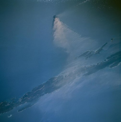 Barren Island west of Malaysia as seen from STS-67 Endeavour