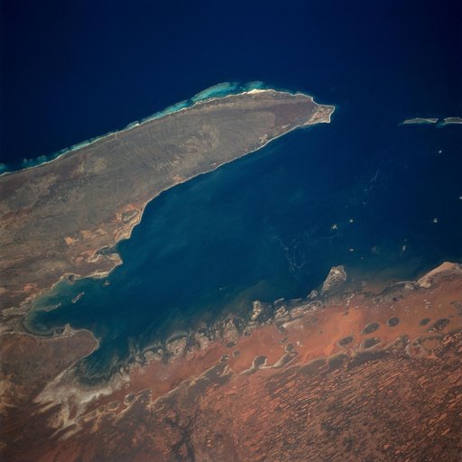 Exmouth Gulf, Australia as seen from STS-67 Endeavour