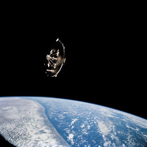 The Wake Shield Facility moves away from the space shuttle