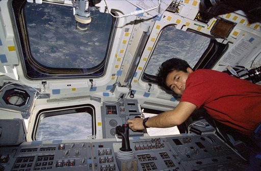 Mission Specialist Koichi Wakata activities in the flight deck and middeck