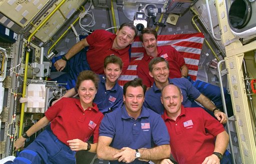 Crew portrait in Spacelab