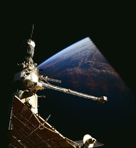 Mir Space Station views taken during STS-76 mission