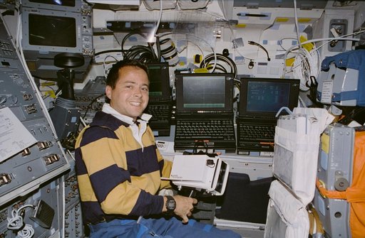 Bursch on aft flight deck with PGSC's