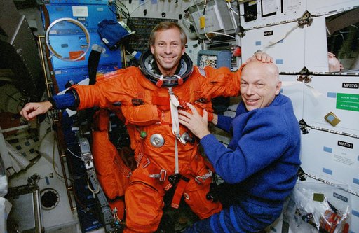 Crewmember activity in the flight deck and middeck