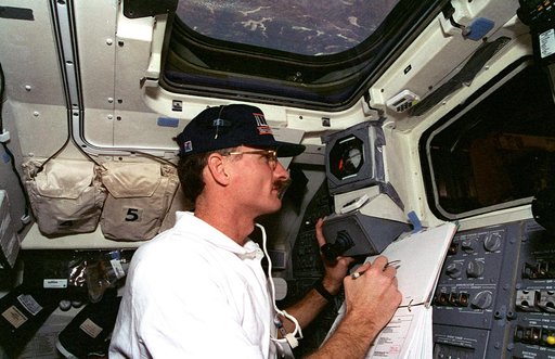Flight deck activity during EVA 3 on Flight Day 6