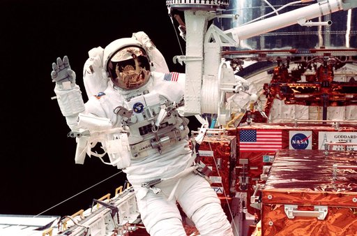 EVA 3 activity on Flight Day 6 to service the Hubble Space Telescope
