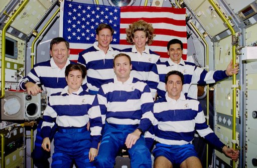 STS-83 in-flight portrait