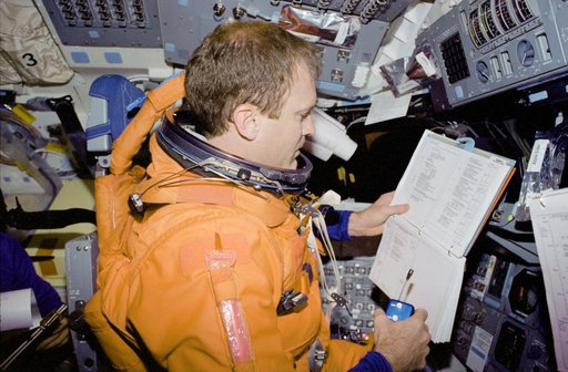 Cmdr Halsell on the forward flight deck