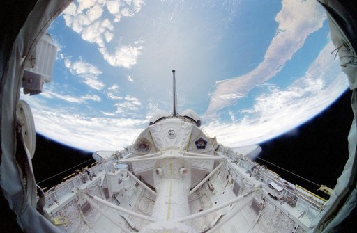 View of the Spacelab module in the Columbia's payload bay