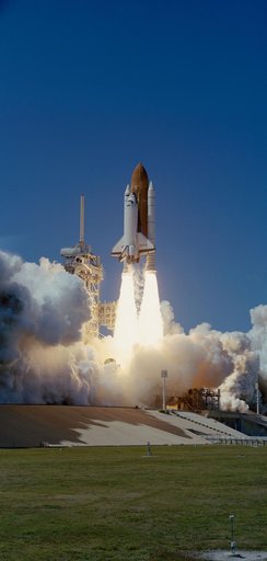 STS-83 launch view.