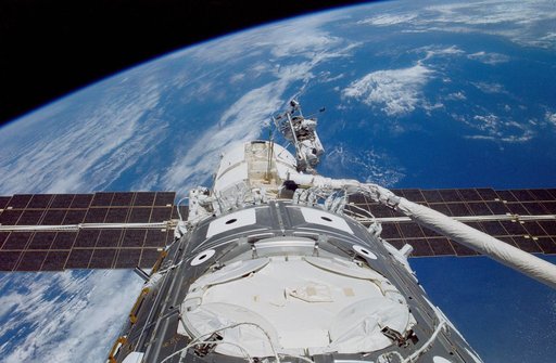 View during 2nd EVA on ISS stack