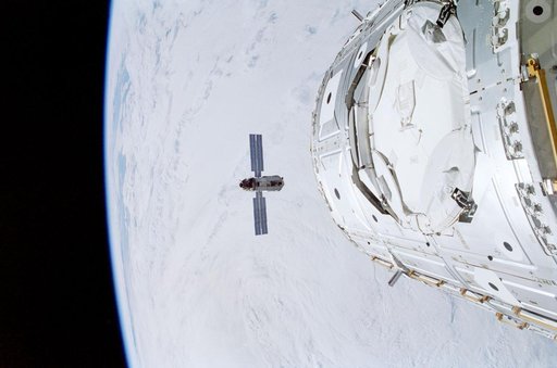 View taken during rendezvous with the FGB/Zarya module