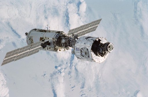 View of the free-flying ISS taken during the fly-around by STS-88
